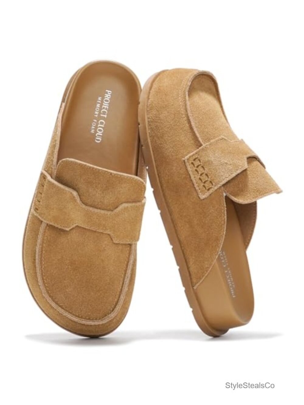 Genuine Leather Slip On Womens Clogs Fall Mules Arch Support Non-Slip